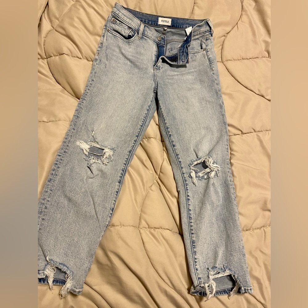 Pistola Charlie High Rise Straight Jeans Size 28
